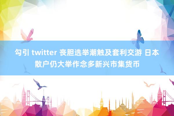 勾引 twitter 丧胆选举潮触及套利交游 日本散户仍大举作念多新兴市集货币